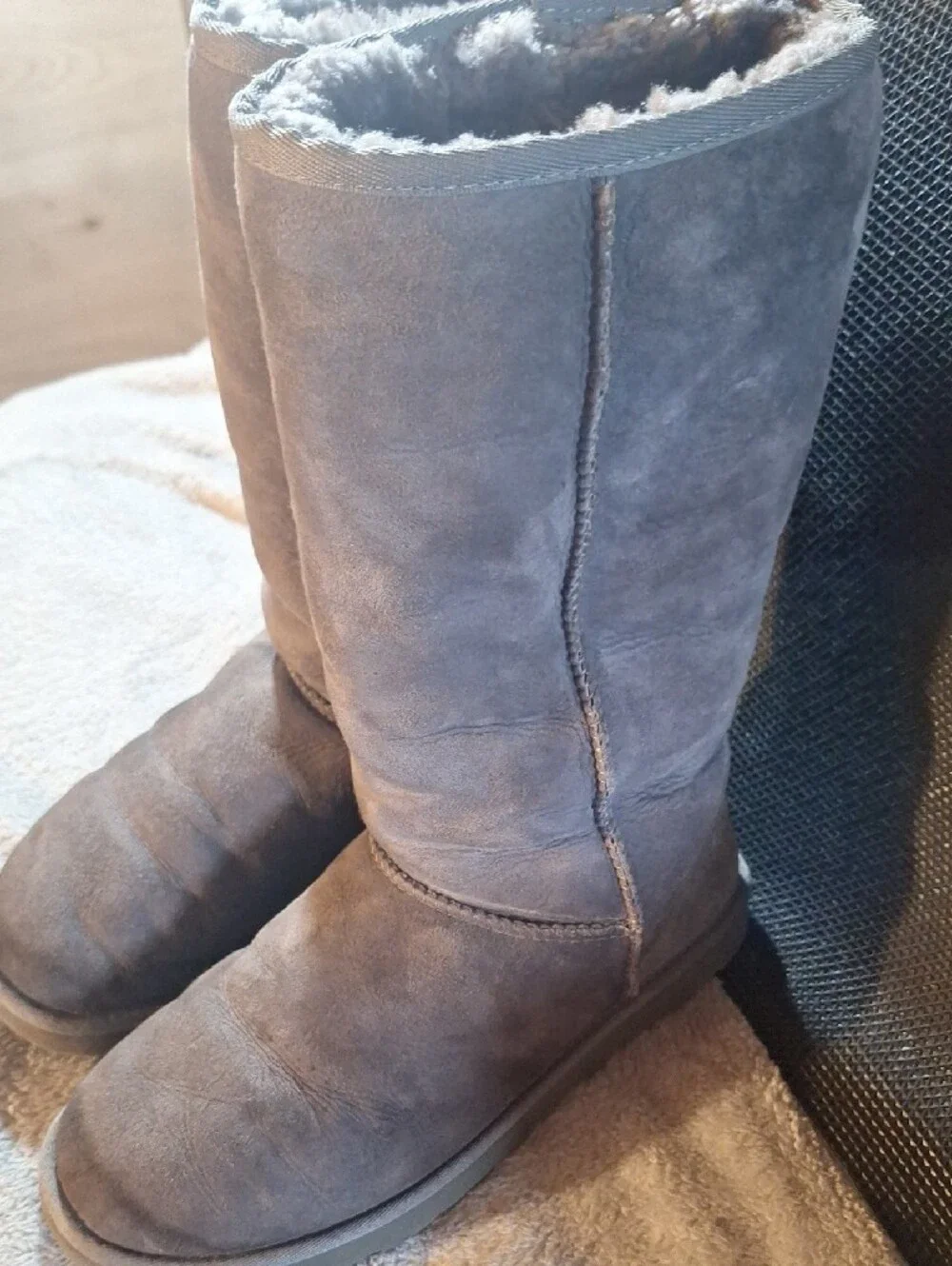 Ugg's Women's Cozy Shearling-Lined Winter Boots - Grey